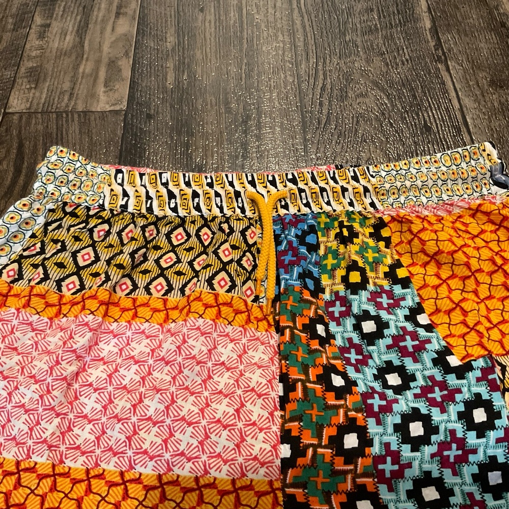 Earthbound Assorted Patchwork Boho Shorts, Size M… - image 4